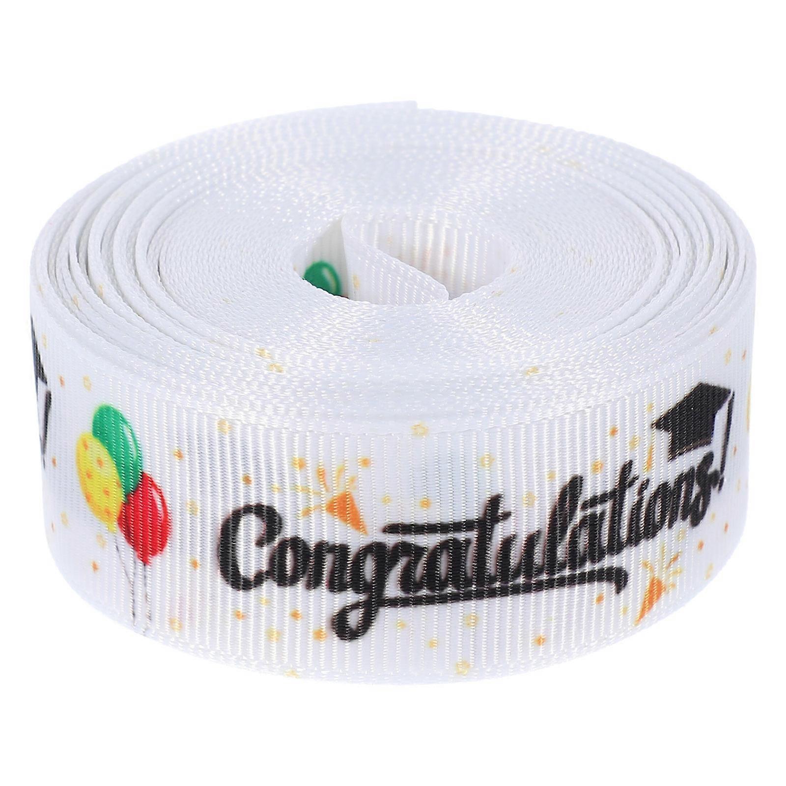 Polyester Graduation Ribbon for DIY Crafts Gift Wrapping 1 Roll