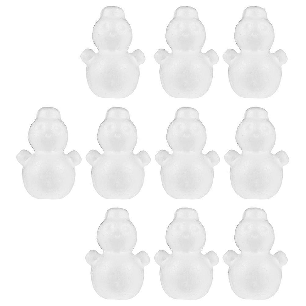 DIY Snowman Shape Foam Models for Kids Painting 20Pcs White Foam