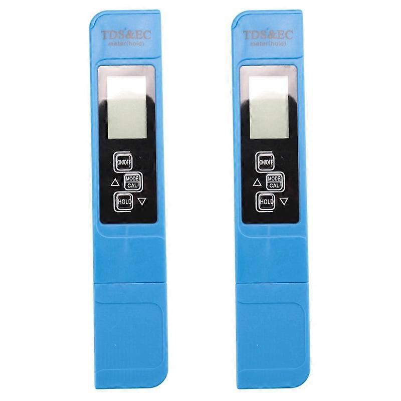 2X TDS EC Meter Temperature Tester Pen 3 in 1 Function Conductivity Water Quality Tool TDS EC Tester 0-9990 Ppm 15%