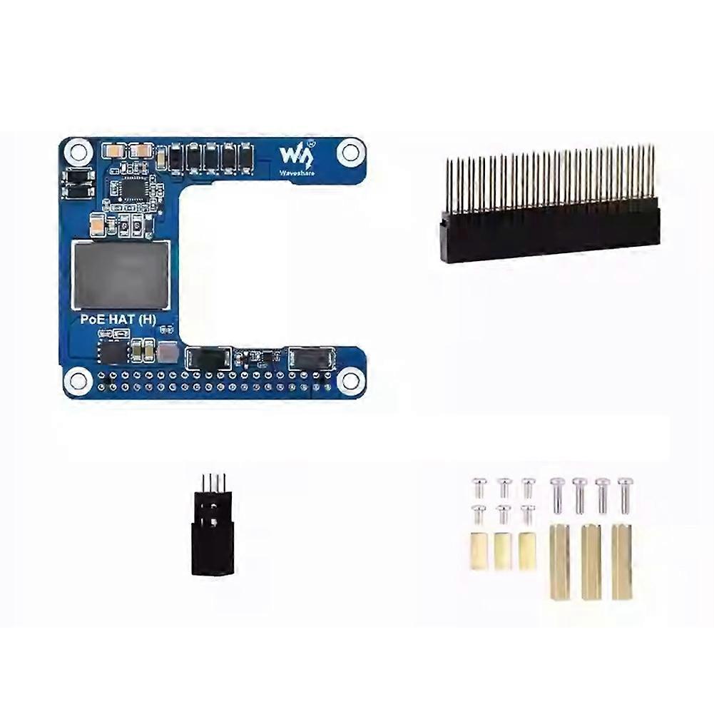 Waveshare for Raspberry Pi 5/CM5 PoE HAT Power over Ethernet HAT(H) 5V 5A Support 802.3af/At PoE Expansion Board for RPI 5/CM5