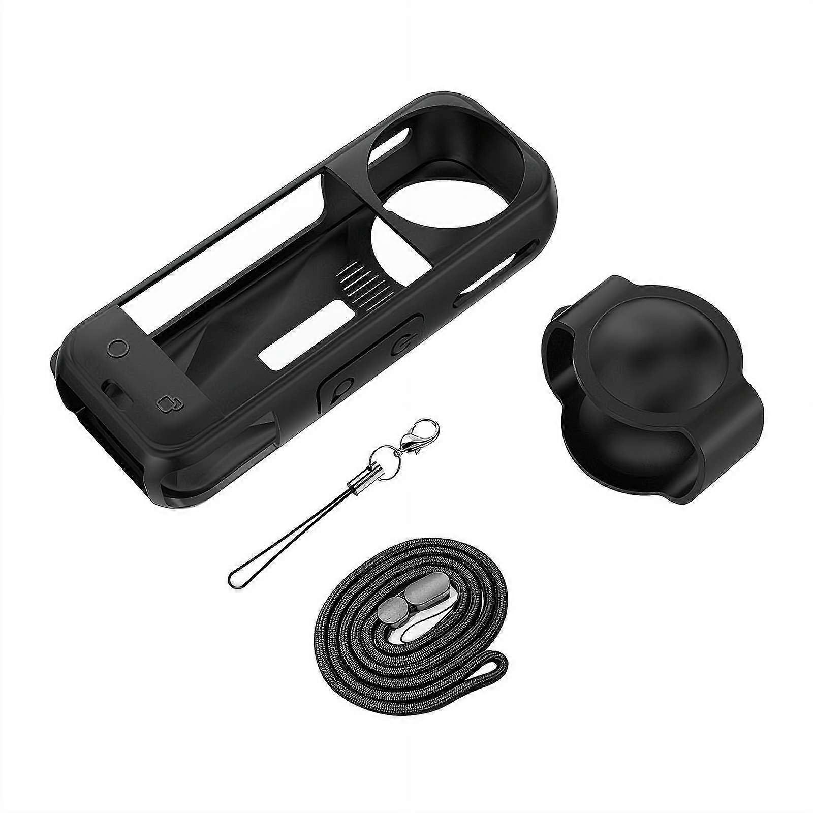 Protective Case For Insta360 X5 Panoramic Action Camera Silicone DropResistant Cover Black