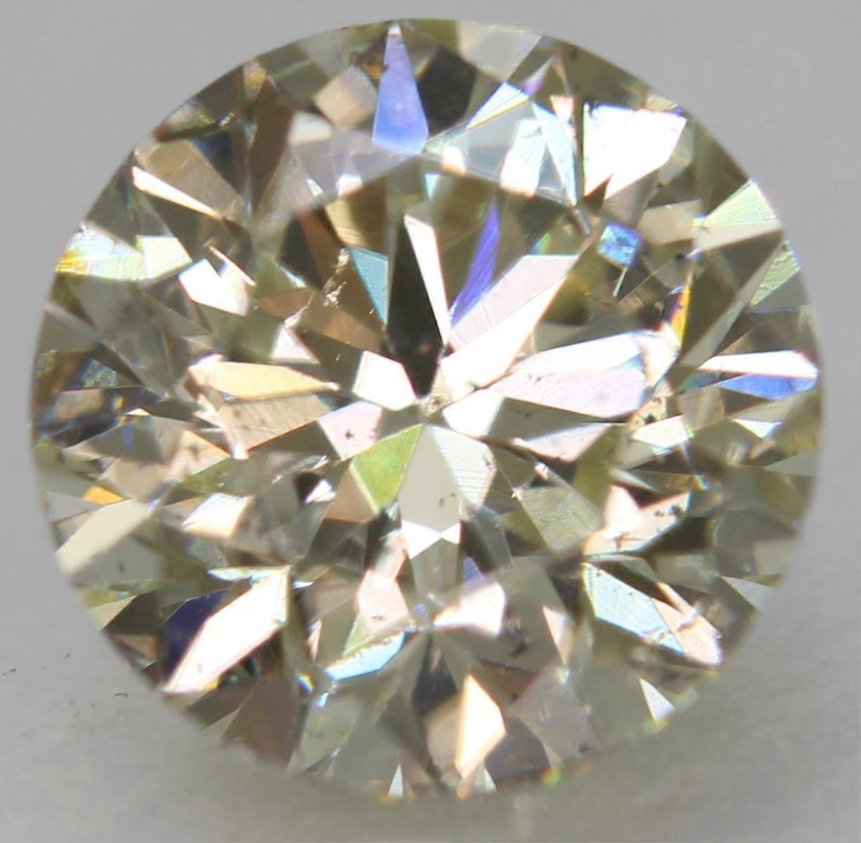 Certified 0.71 Carat J VS1 Round Brilliant Natural Enhanced Loose Diamond 5.63mm