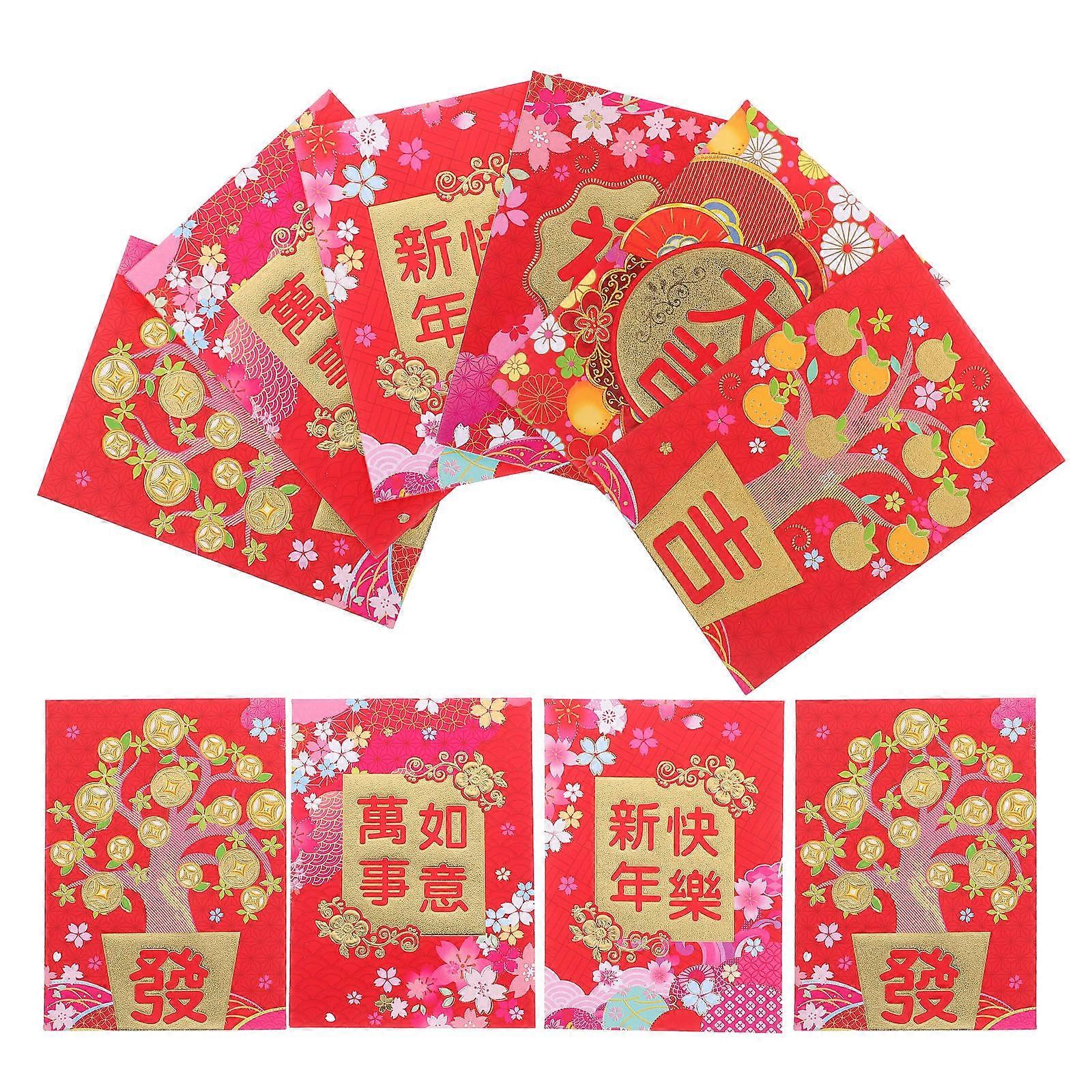 Decorative Red Packets Paper Lucky Money Envelopes 240Pcs Collection