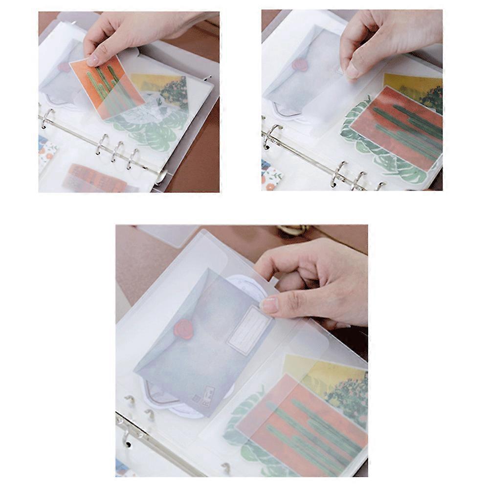 Loose-Leaf Storage Bag A6 Double-Mouth Storage Bag for Storing 20Pcs
