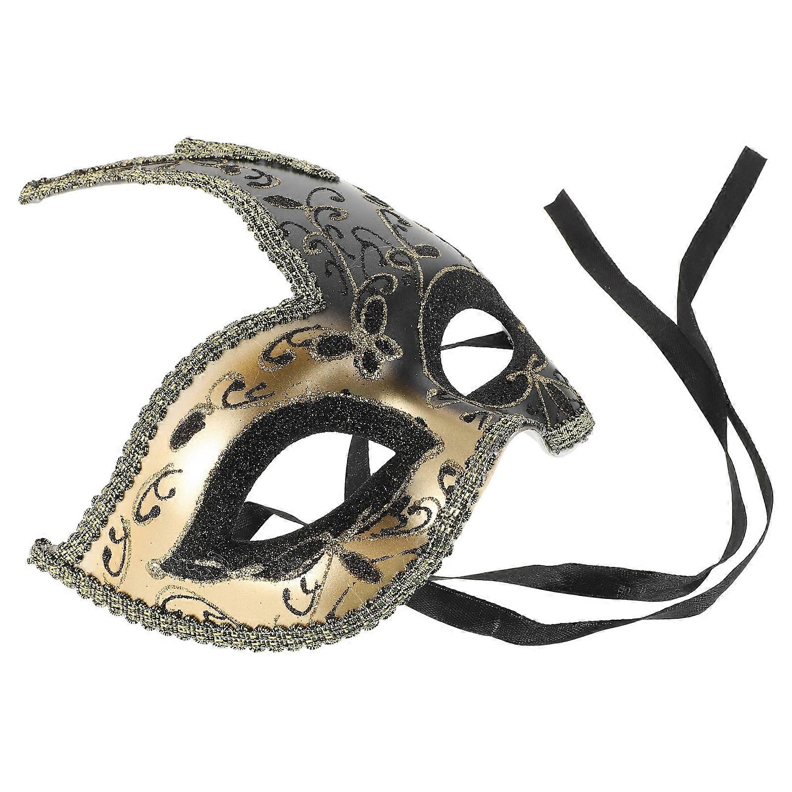 Venetian Mask Half Face Masquerade Mask for Party Use 3Pcs Set