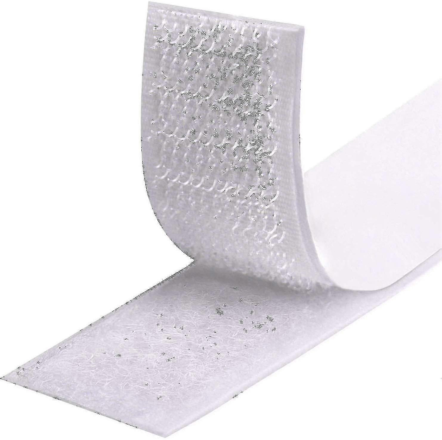 Velcro Klebeband selbstklebend 5m extra starker, doppelseitiger Kleber mit Velcro 20mm breiten selbstklebenden Klebepad mit Schlaufenband Erwachsene Unisex weiß