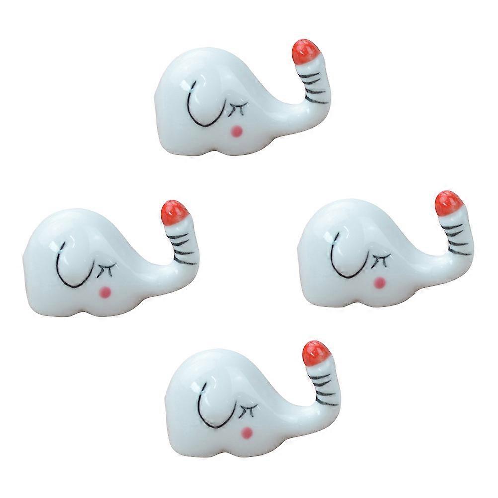 Ceramic Cartoon Chopstick Rest Multi-Colored 4.5X2X2.8cm Prevent Rolling 4Pcs
