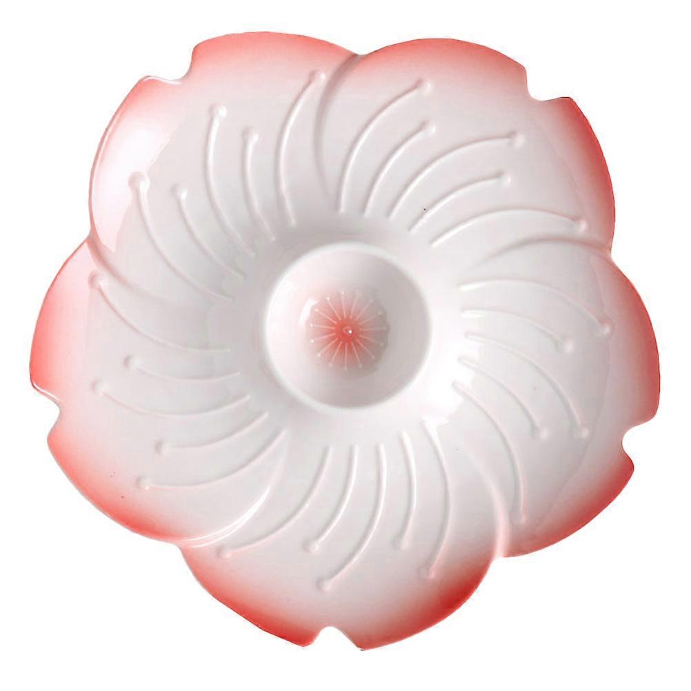 Dumpling Dish Ceramic Plate for Food Serving 1Pcs Pink Kitchen Plate