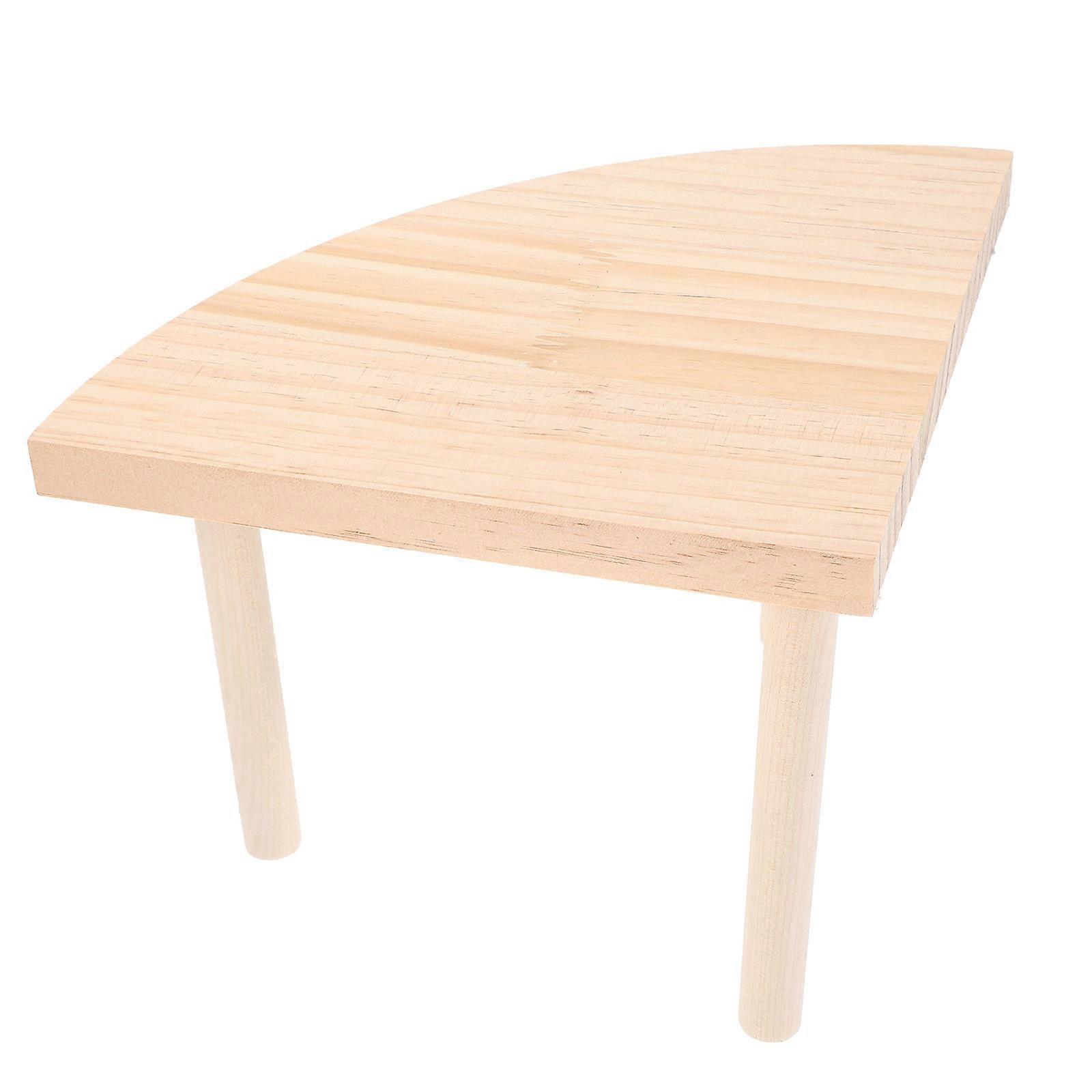 Cage à hamster plate-forme en bois, jouet en forme d'éventail, pour escalade, repos, jeu, 19 x 19 x 15,5 cm, kaki, 1 pièce