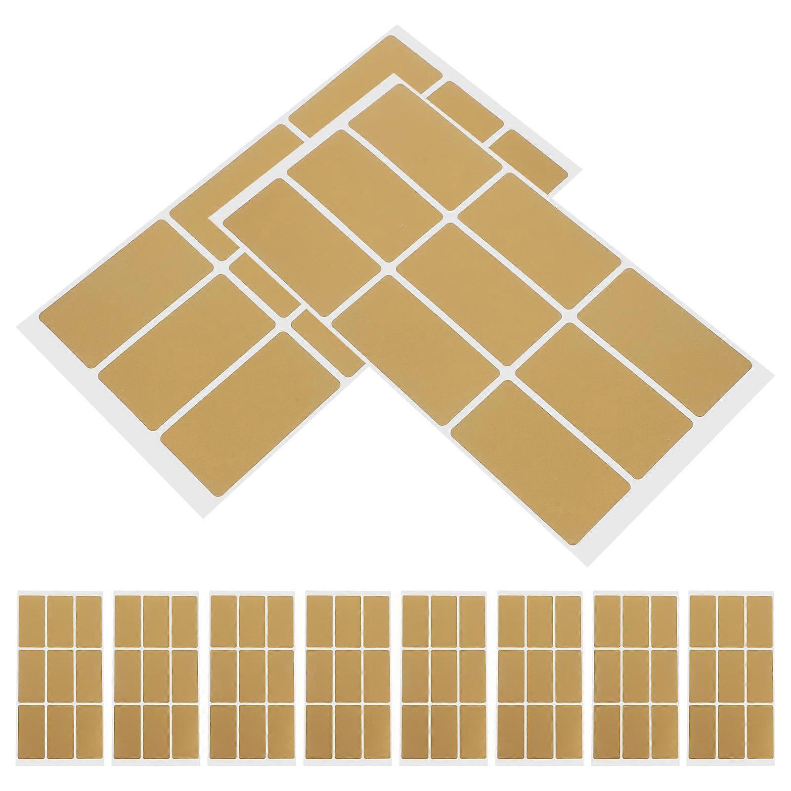 50 Sheets Rectangular Gold Scratch Off Stickers for DIY Raffle Games