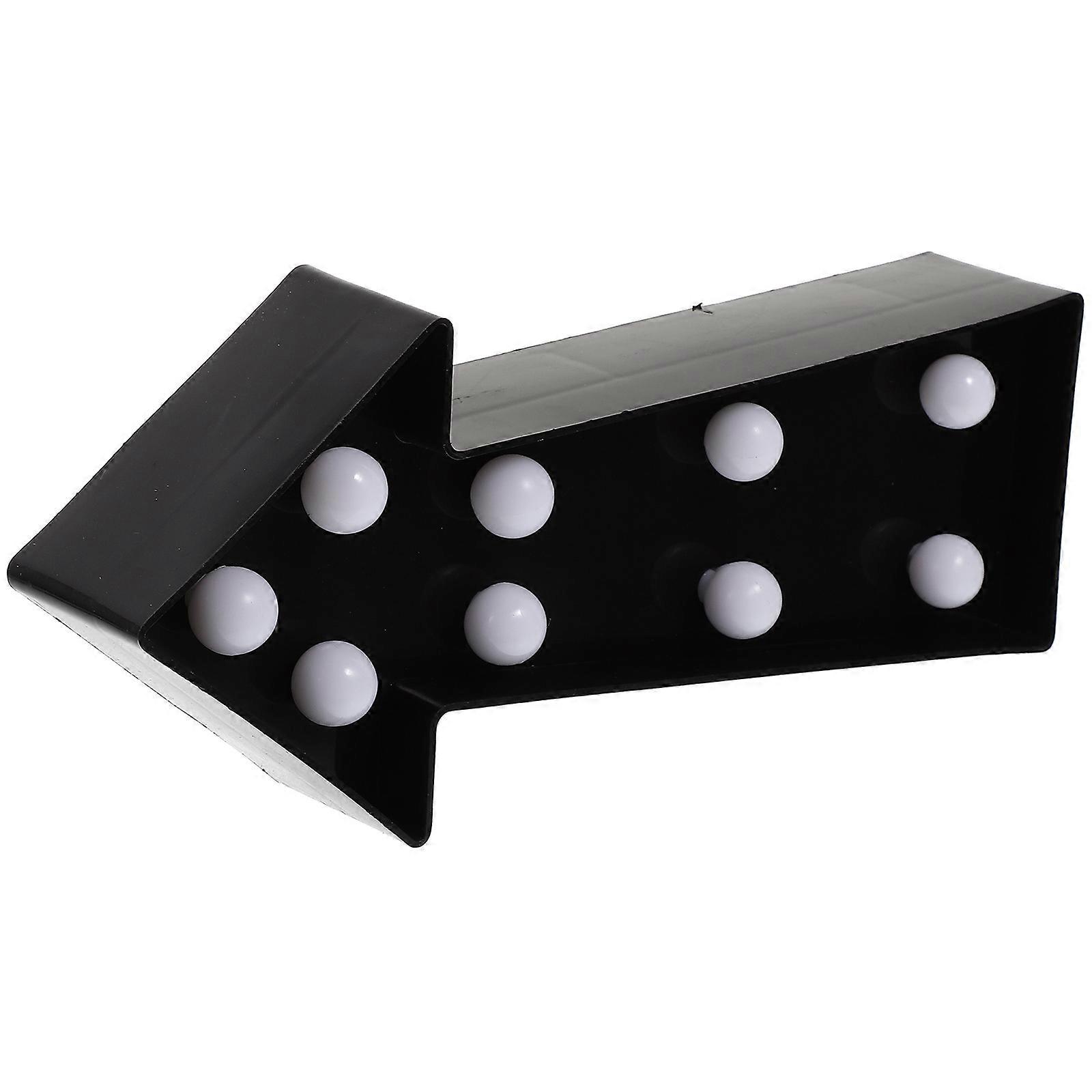 LED Arrow Sign Light 5Pcs Black Plastic Arrow Wall Decor for Lighting