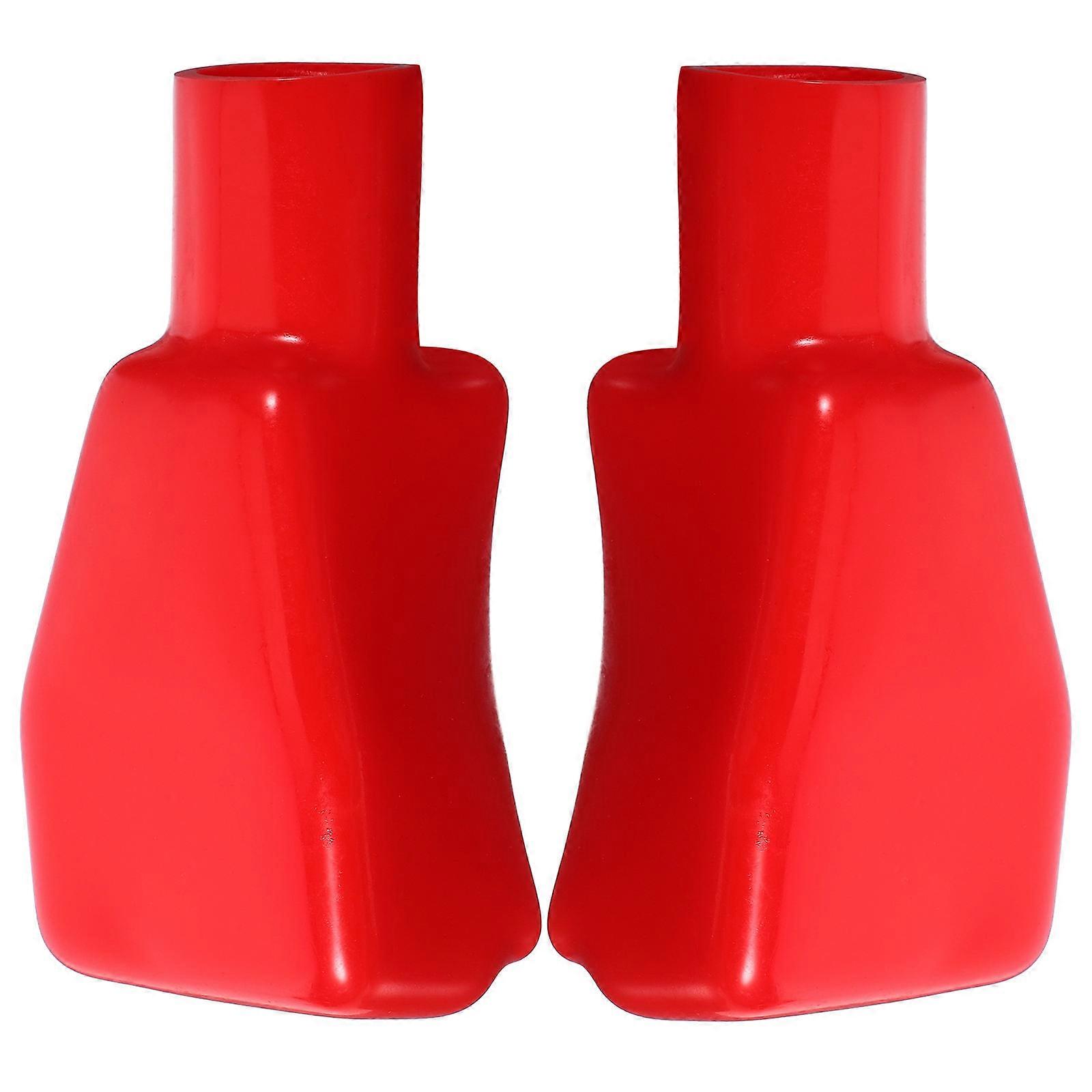 Battery Terminal Cap Insulating Covers for Car Positive Terminal 6Pcs Red