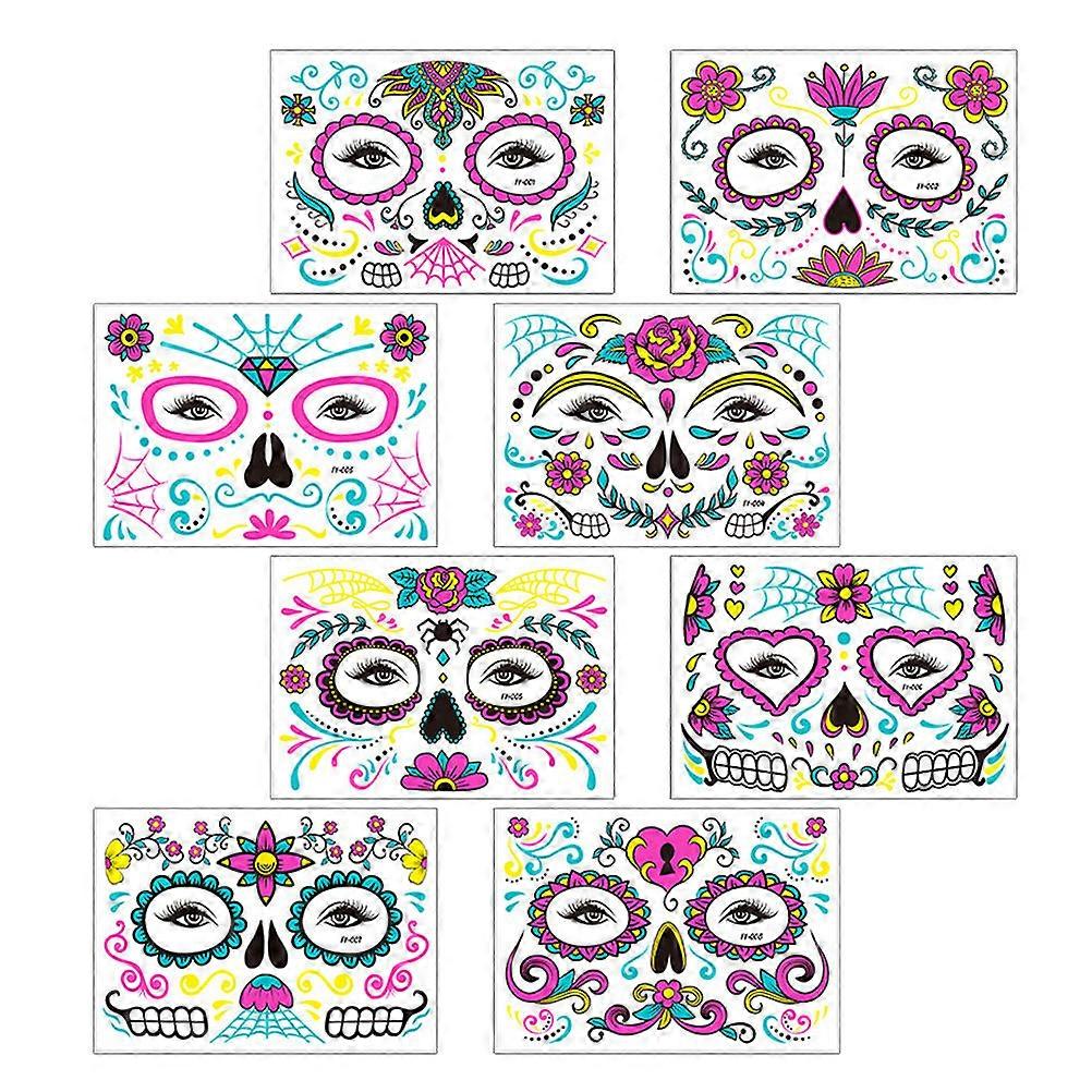 Halloween Stickers Face Stickers for Decoration 24 Sheets Assorted Color