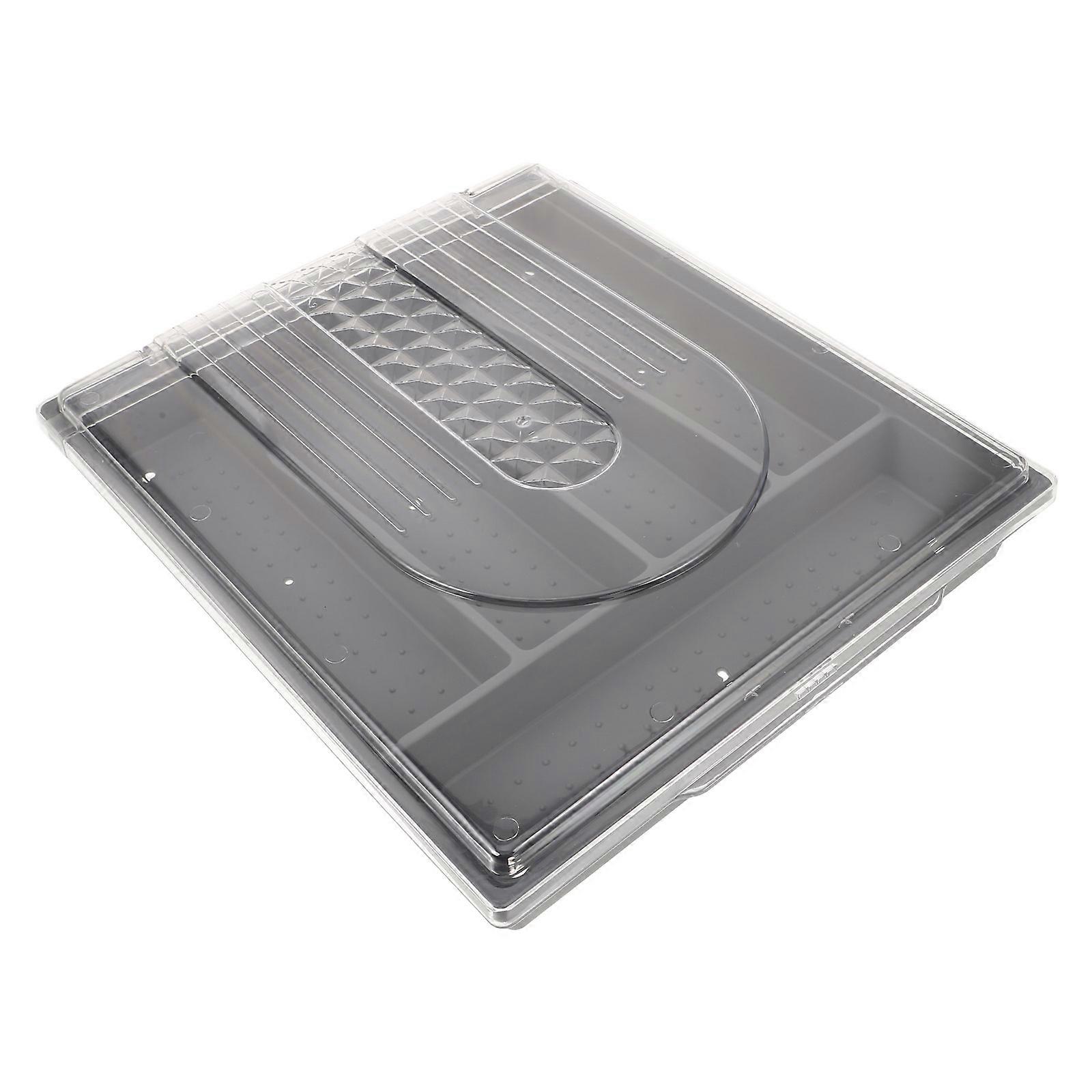 Cutlery Organizer with Cover for Storage 2Pcs Kitchen Drawer Storage Box