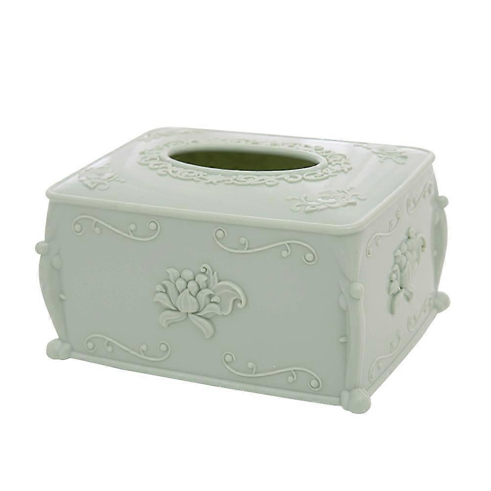 Tissue Container European Style Napkin Box for Holding Tissue 1 Piece Green