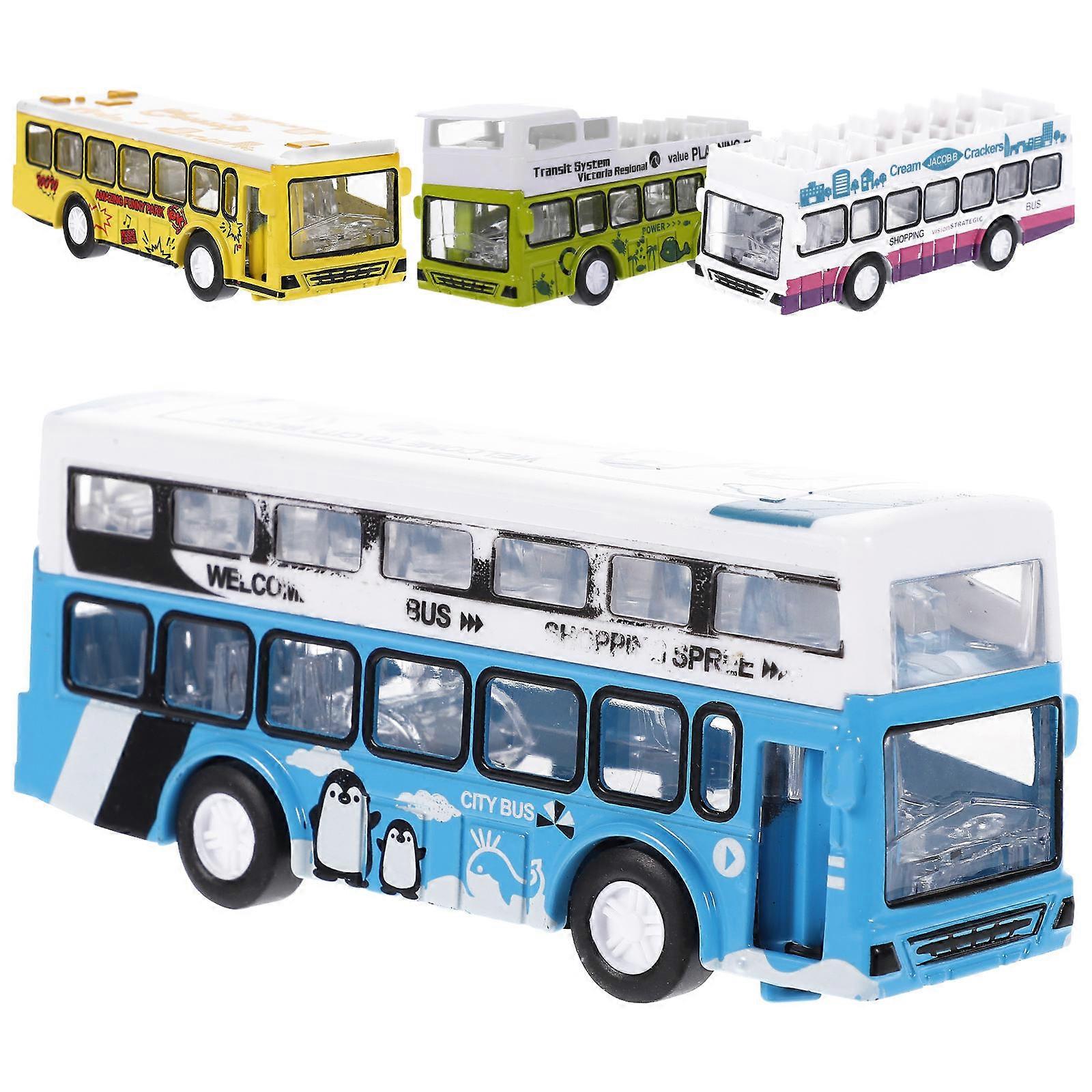 Pull Back Bus Bus Model for Kids 8Pcs Assorted Colors