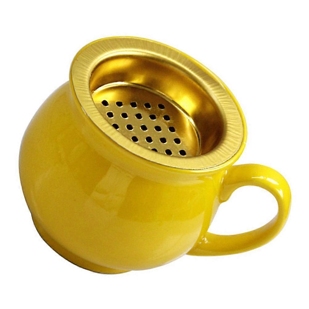 Censer Adornment Ceramics Incense Burner for Relaxation 2Pcs Yellow