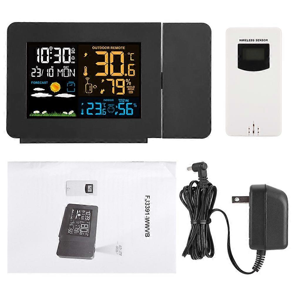 Weather Forecast Temperature Detection Projection Alarm Clock Waterproof Digital Clock
