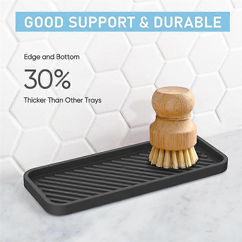 2 Pack Kitchen Sink Organizer Tray,Sponge Holder For Kitchen Sink