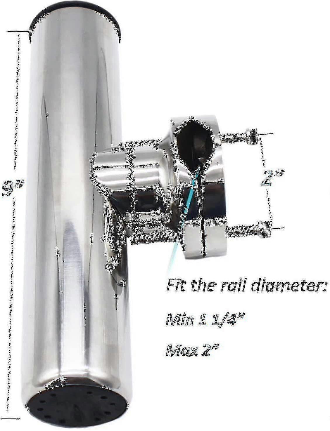 2 מחשבים מהדק רכבת על מחזיק מוט דיג לסירה
