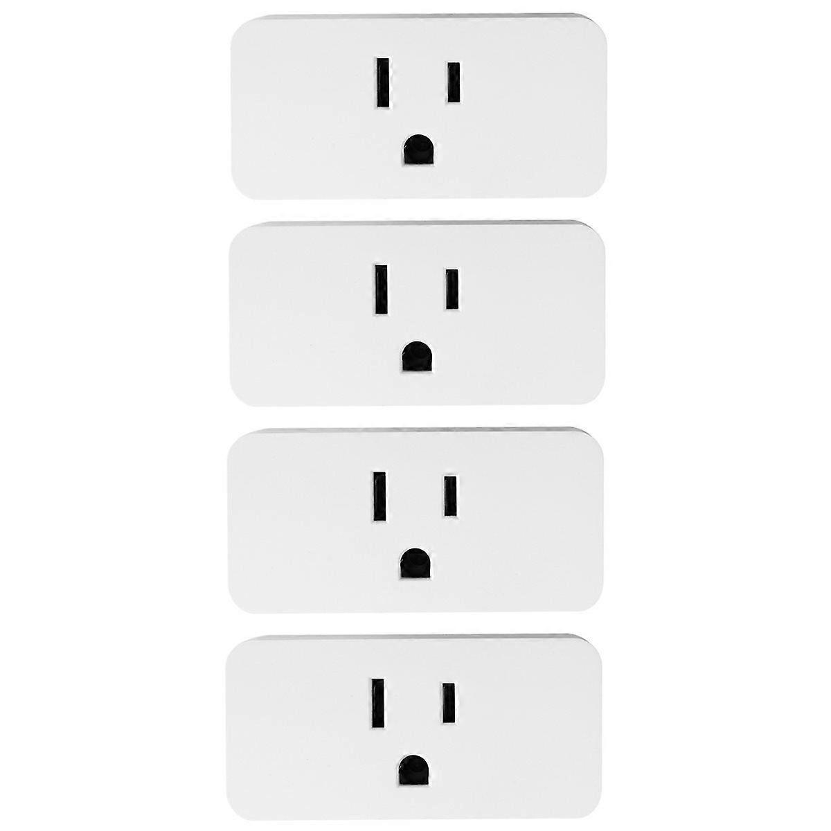 4pcs Tuya WiFi US Standard Zigbee Smart Socket Switch Voice Phone Remote Control US Plug
