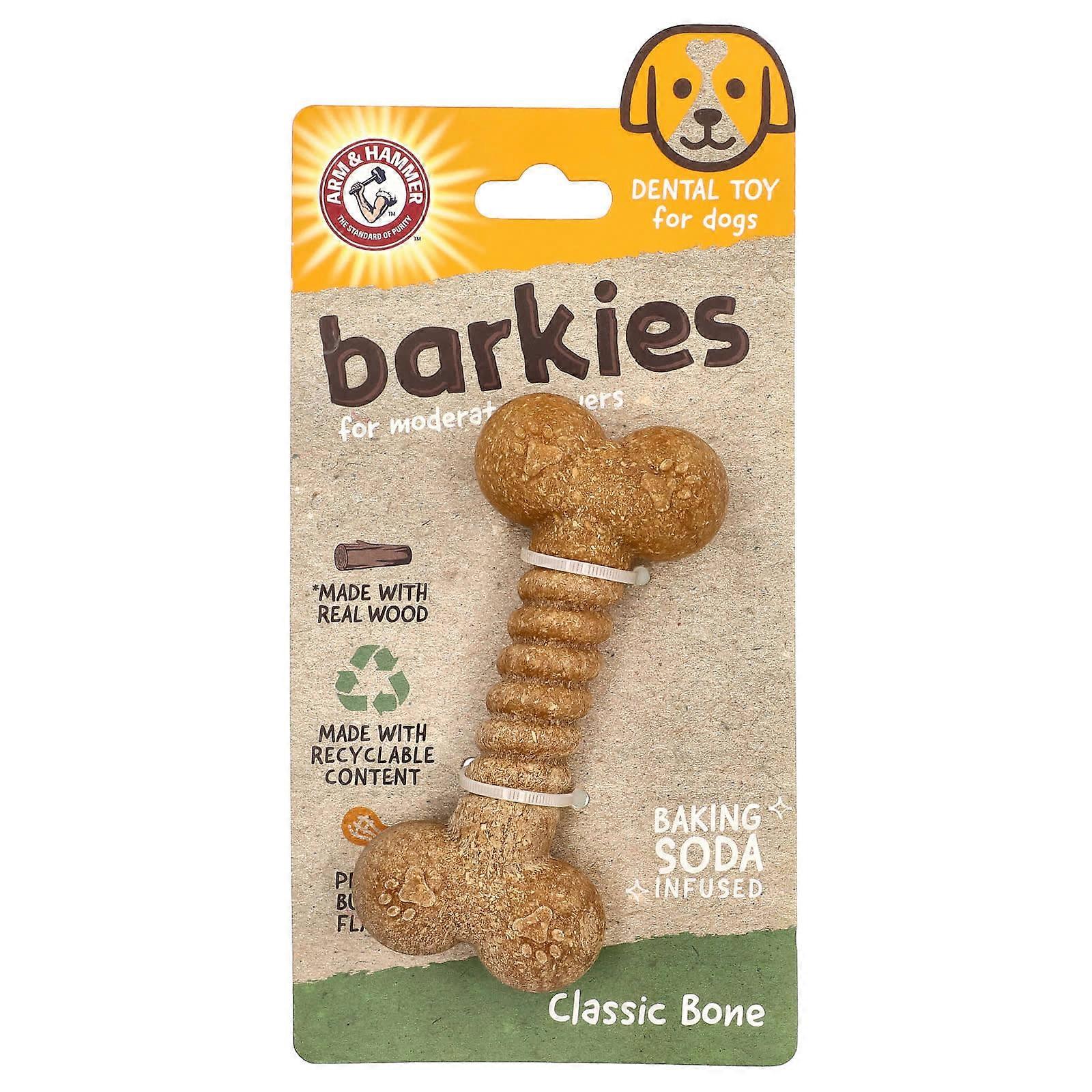 Barkies for Moderate Chewers, Dental Toy for Dogs, Ring, Peanut Butter, 1 Toy
