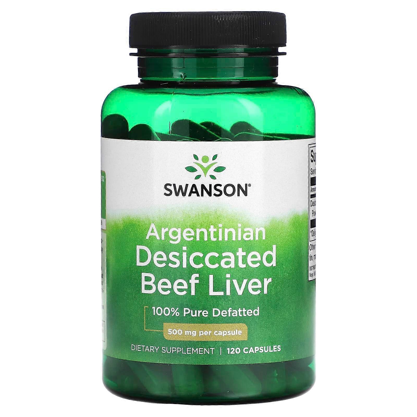 Argentinian Desiccated Beef Liver, 500 mg, 120 Capsules