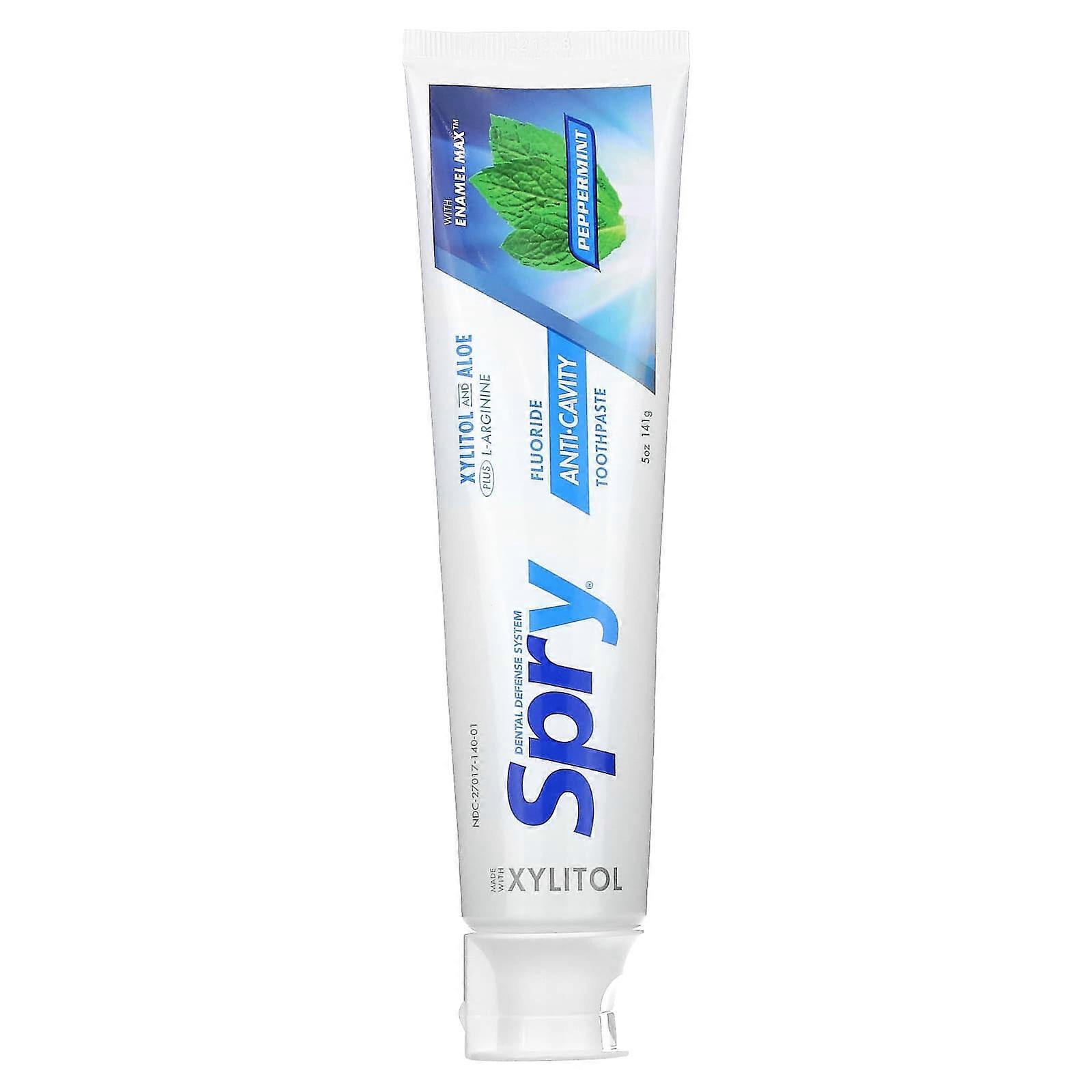 Spry Toothpaste, Anti-Cavity with Fluoride, Peppermint, 5 oz (141 g)
