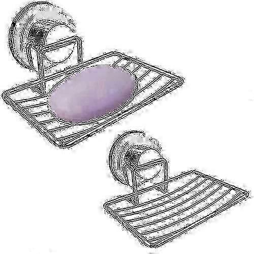 2pcs Soap Dish Suction Cup Rustproof Sponge Holder For Bathroom Kitchen