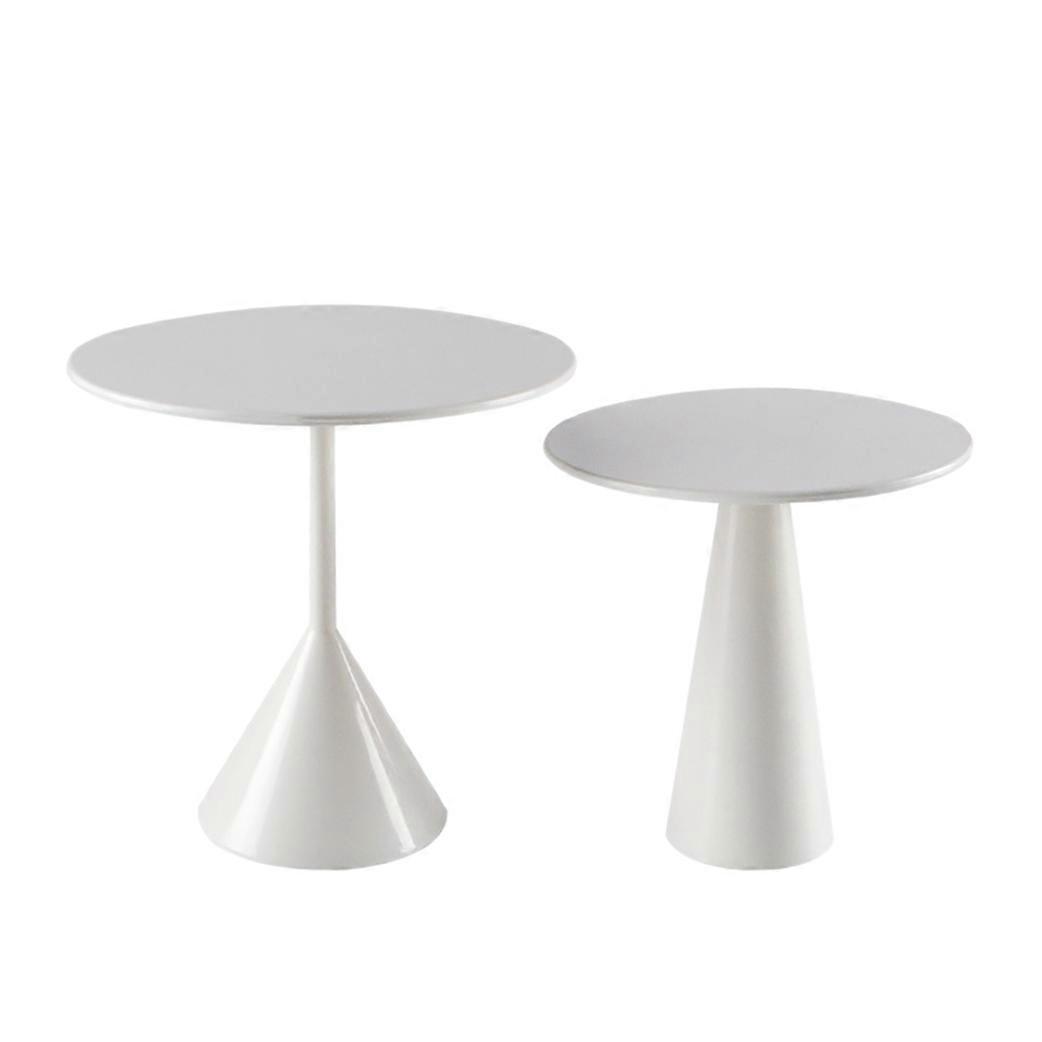 2PCS 1/6 Scale Miniature Dollhouse Tea Table for Doll House White