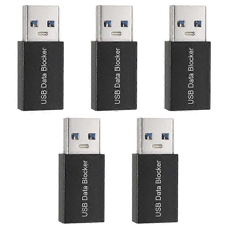 5Pcs USB Data Blocker,Charge-Only USB Blocker Adapter for Blocking Data Sync, Protect Against Juice 