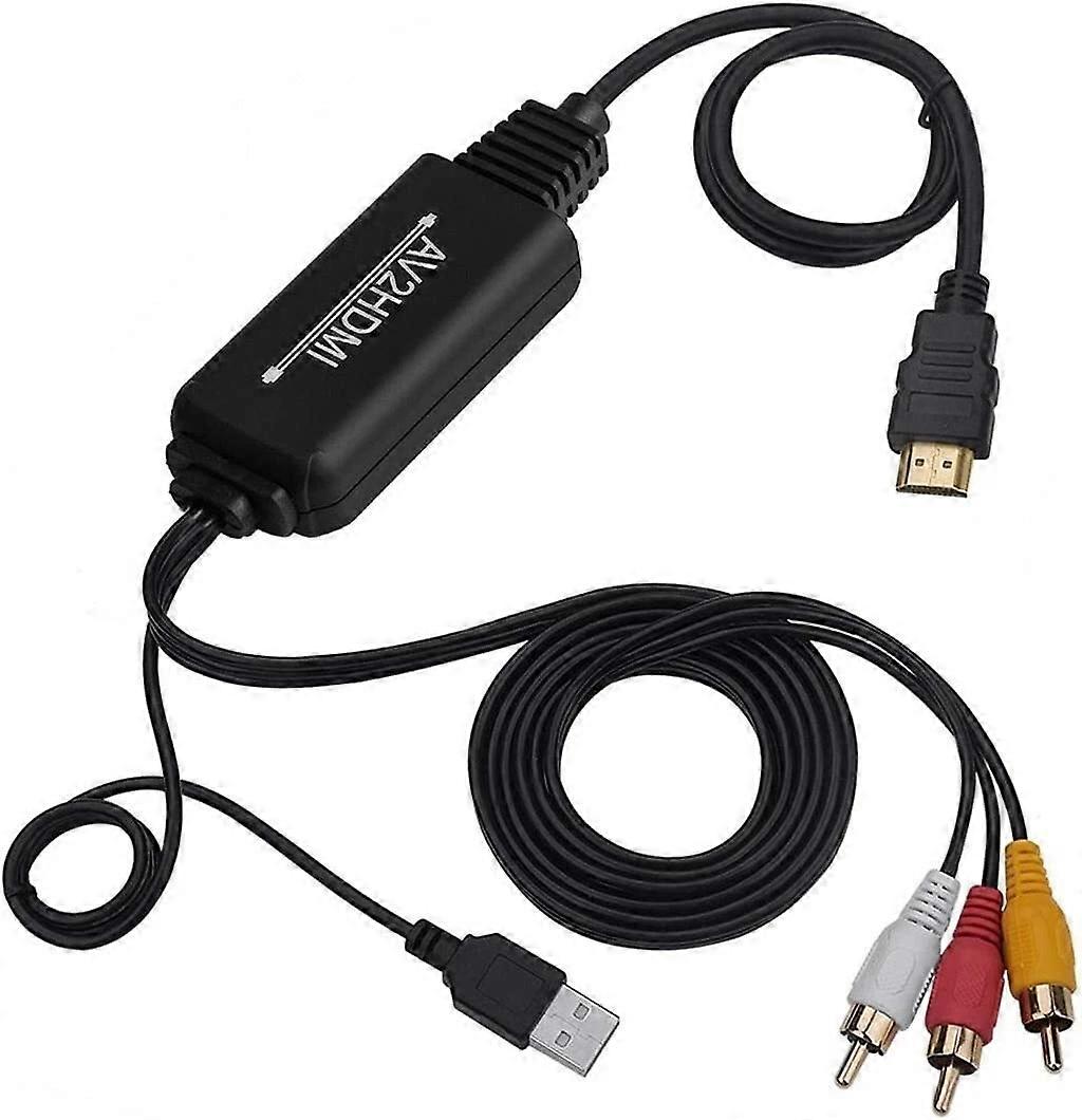 RCA to HDMI Converter AV 3RCA CVBS Composite to 1080P HDMI Adapter