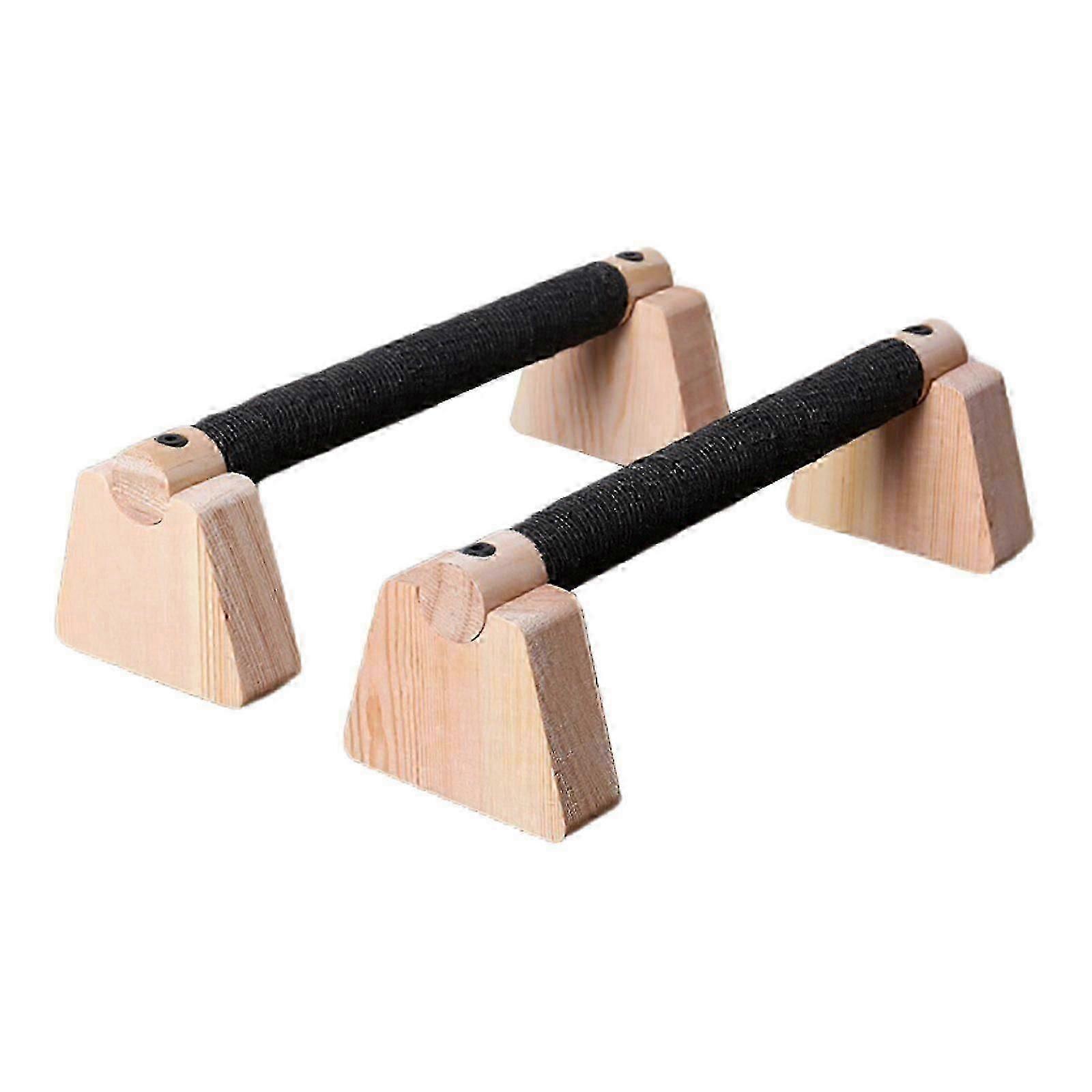 Push up bar for adults non slip wooden parallettes for home gym
