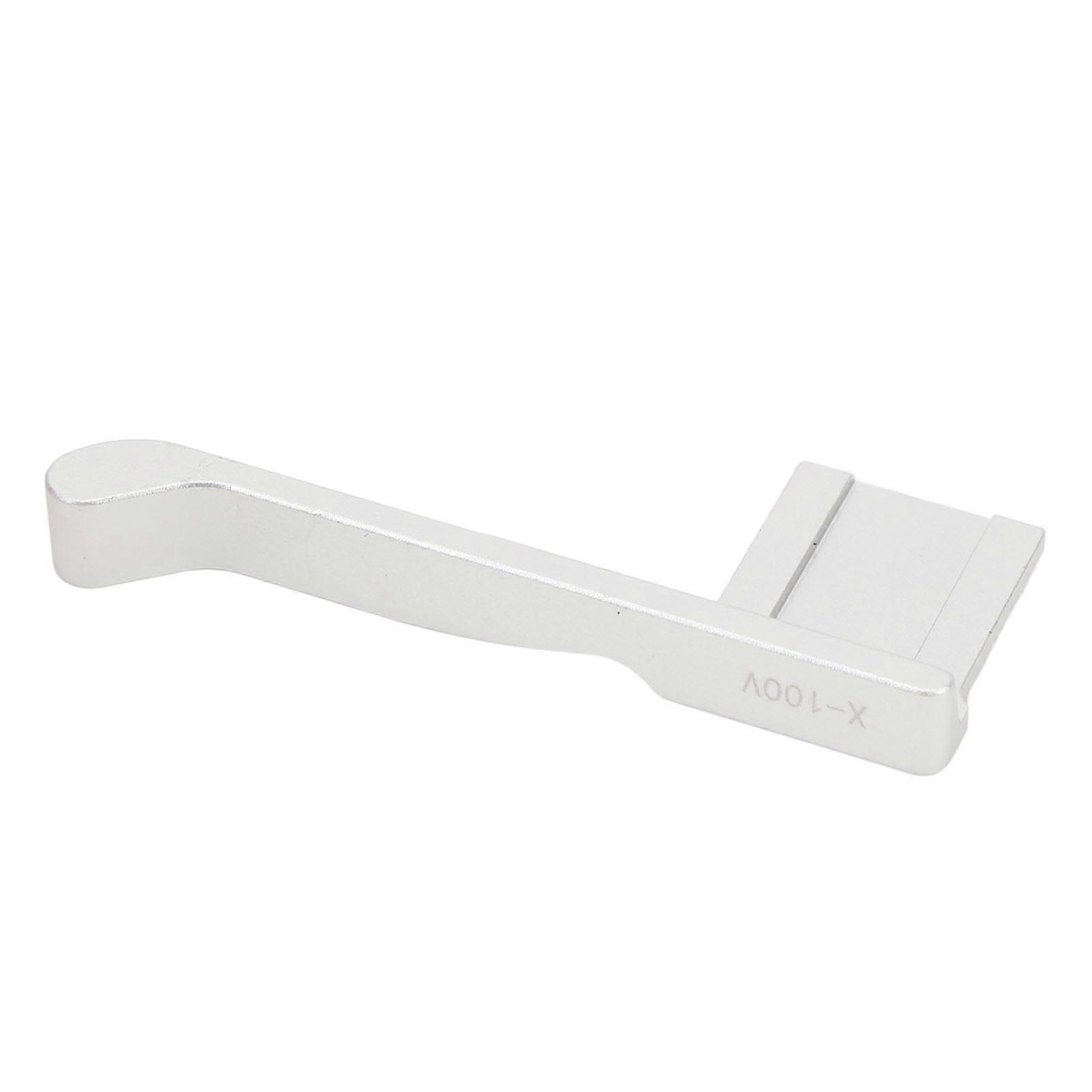 Camera Thumb Up Grip Aluminum Alloy Easy Assembly Hot Shoe Mount Thumb Rest for X 100V X 100VI Silver Gray 