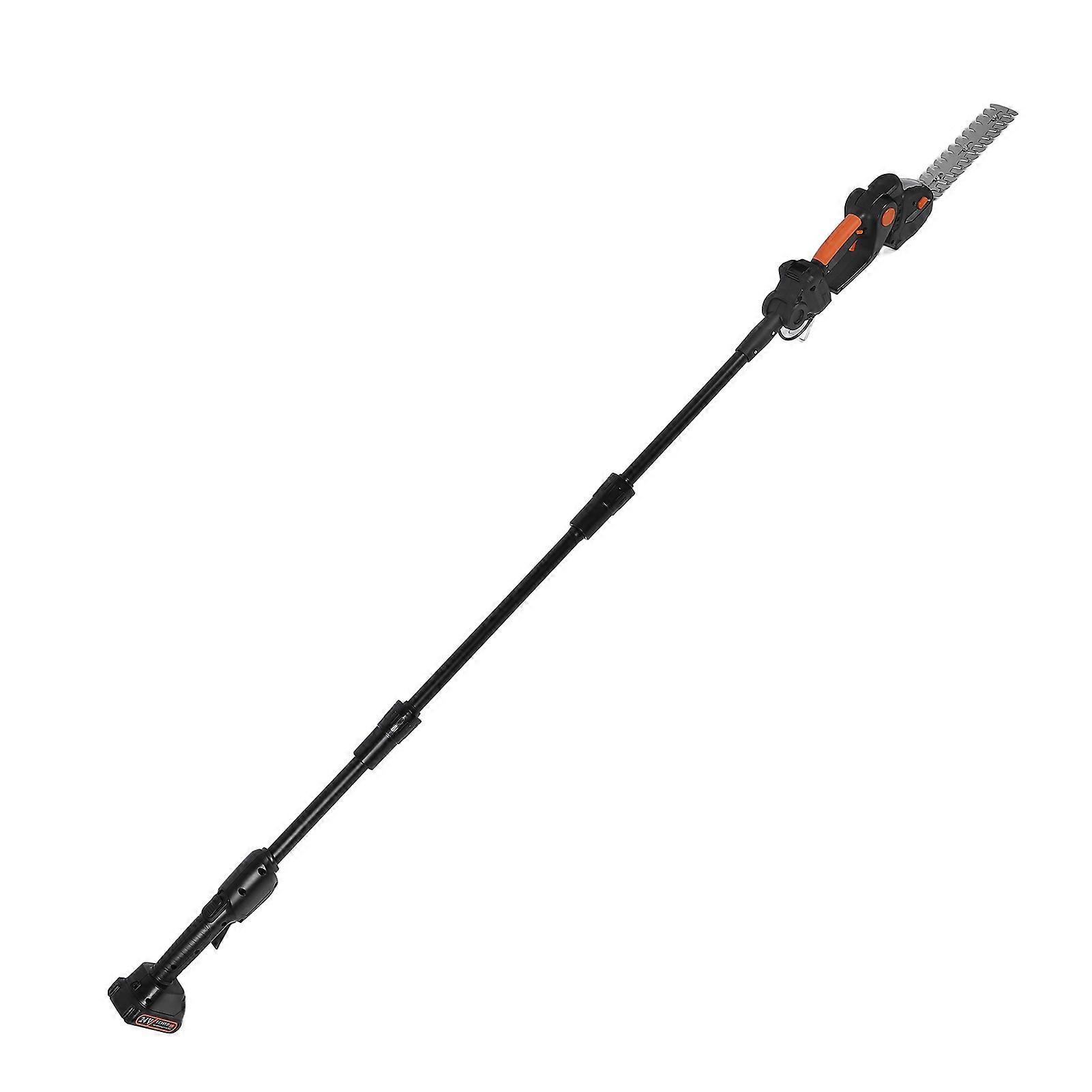 2 in 1 Hedge Trimmer Handheld Cordless Pole Hedge Trimmer Grass Shear with Extension Pole Up to 1.8m 18500r/min 110‑240V EU Plug 