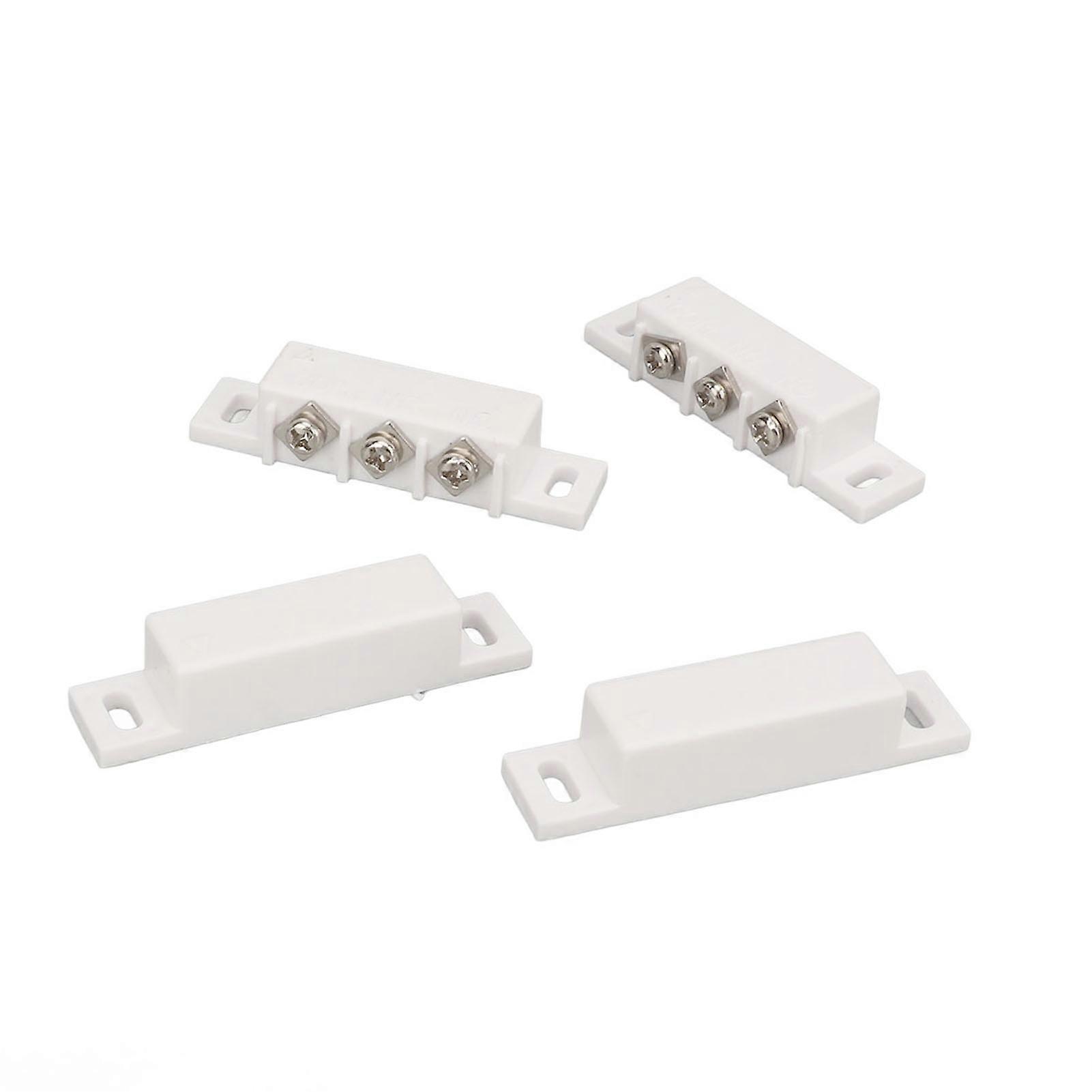 2 Sets Magnetic Door Switch Wired NC NO Normally Open Closed Door Contact Switch for Home Security 100V DC 