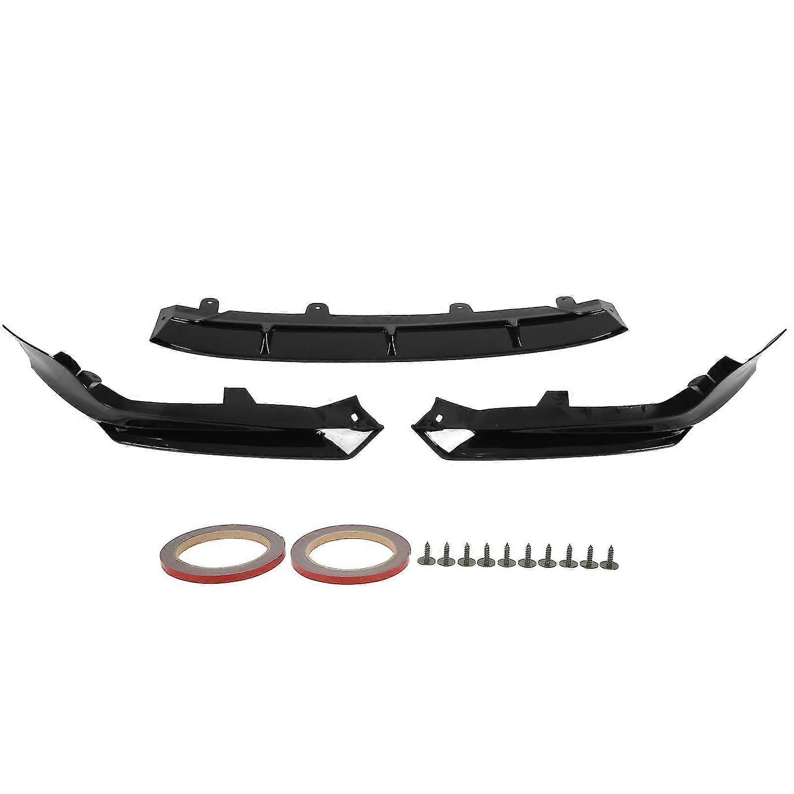 Bumper Diffuser Front Bumper Lip Aerodynamic Glossy Black Long Durability For Car