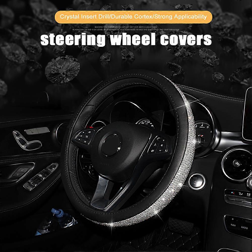 Protective steering wheel cover for car - anti-slip surface
