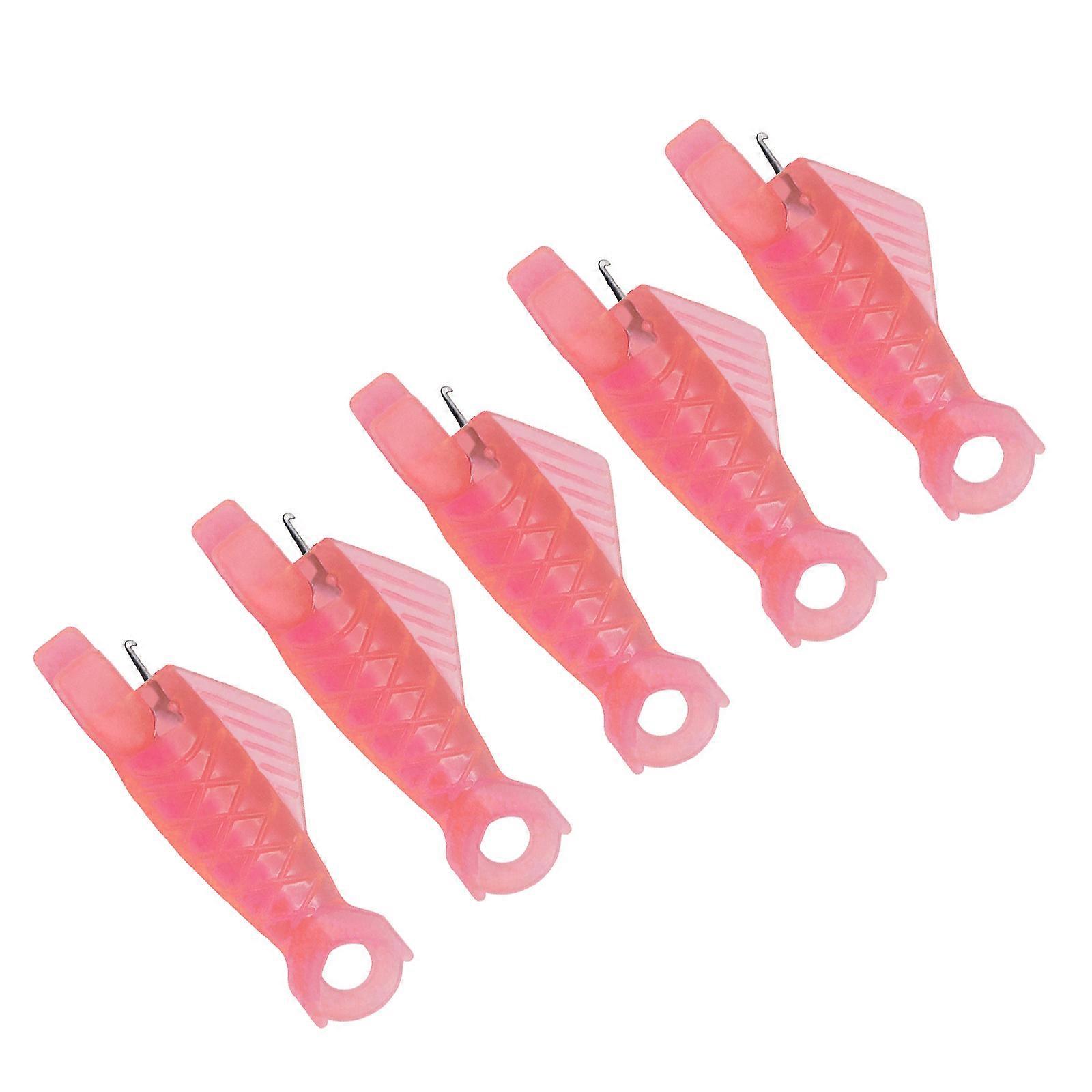 Pack of 5 Automatic Sewing Machine Needle Threaders Quick Loop Threading Tool Compact for Effortlessly Fabric Crafting  Pink