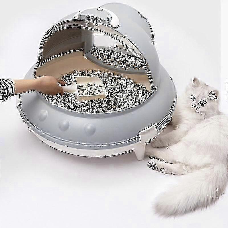 UFO كبير مربع فضلات القطط دليل على الرذاذ