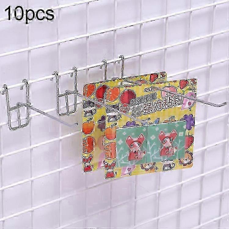 10pcs 3.5mm Supermarket Iron Grid Shelf Hook, Length: 15cm