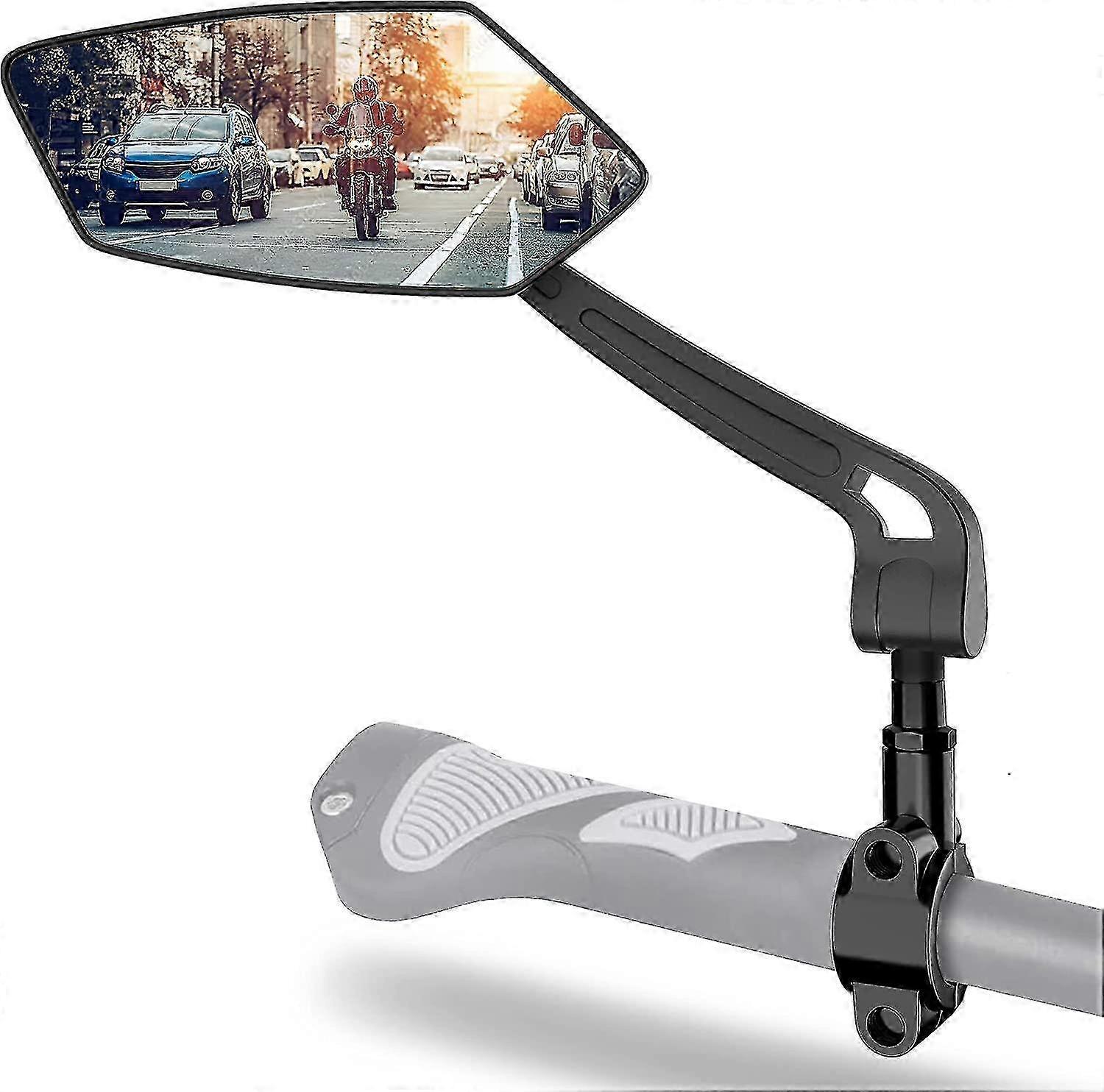 Extra Large Bicycle Mirror | Impact-resistant Real Glass | Suitable for Ebike Handlebars