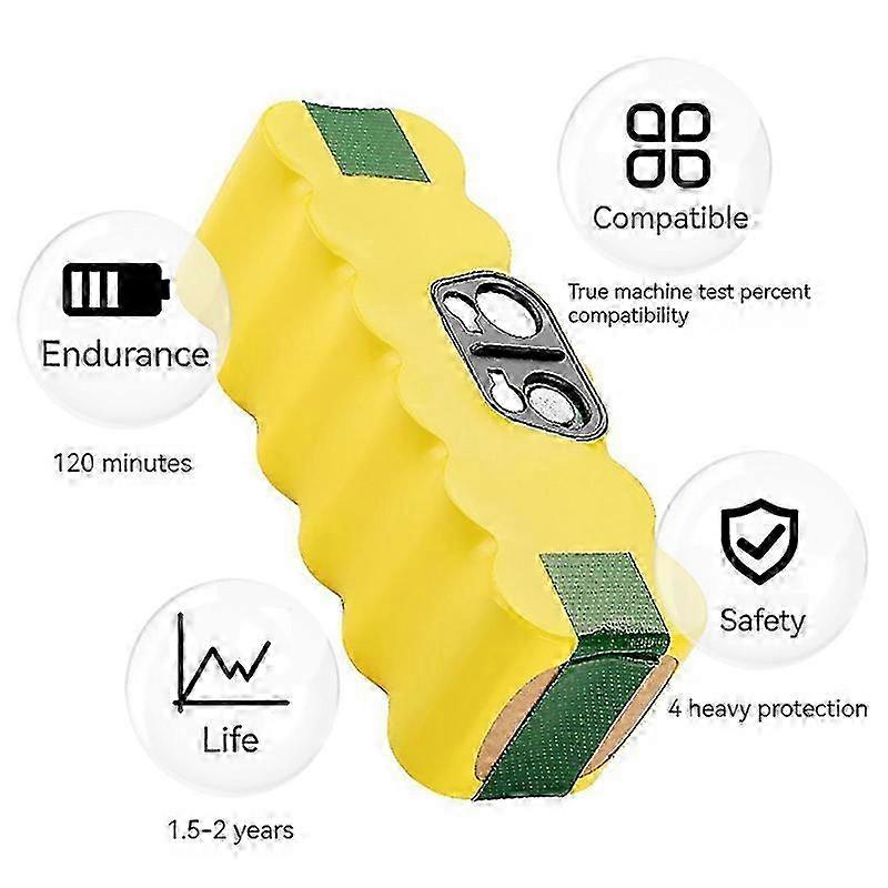 14.4V 6000MAh 机器人吸尘器电池 适用于 500 600 700 800 900 系列 620 650 770 780 580 电池