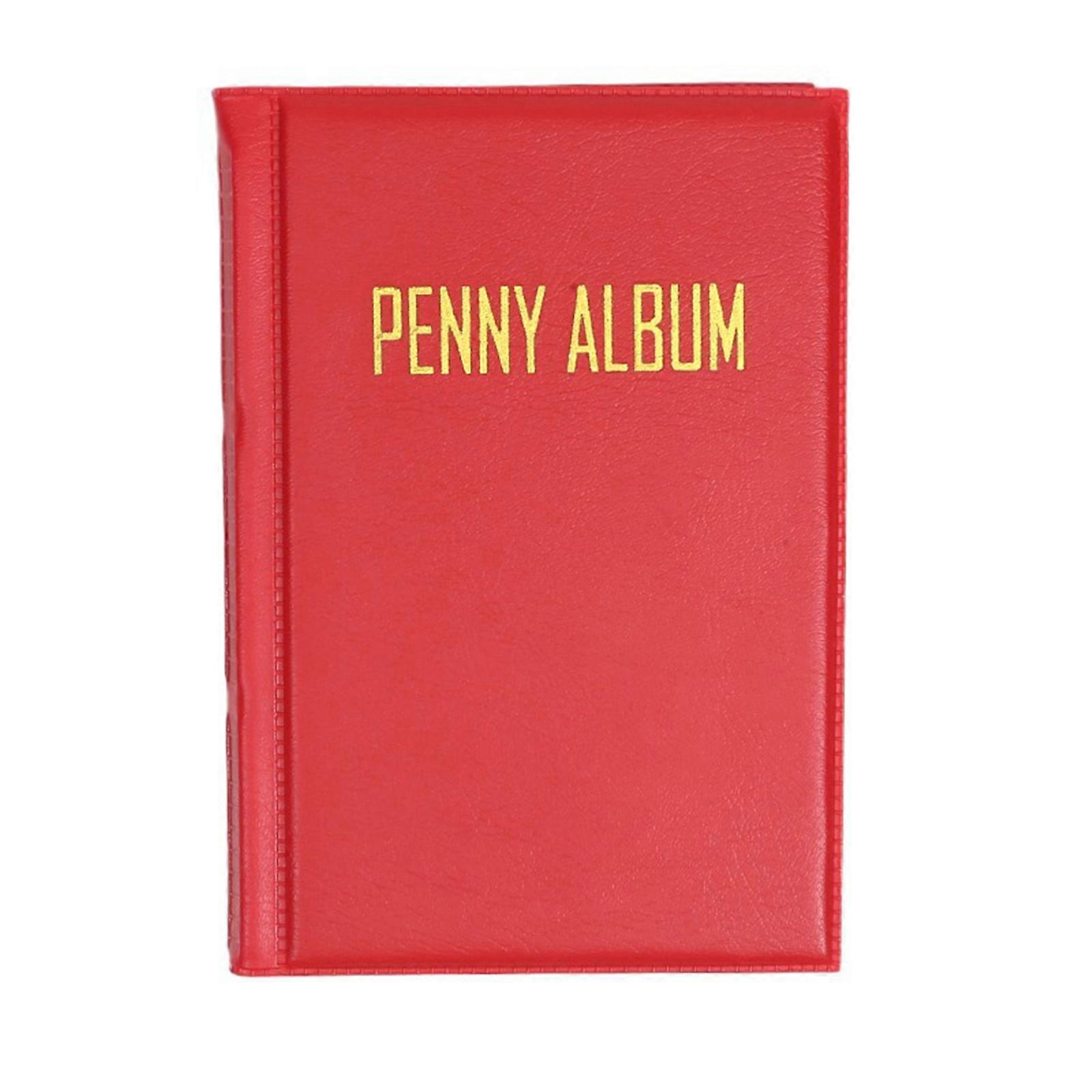 Pressed Pennies Organizers 108 Capacity Lightweight Travel Friendly Coin Display Album Home Use For Hobbyists Collectors  Red
