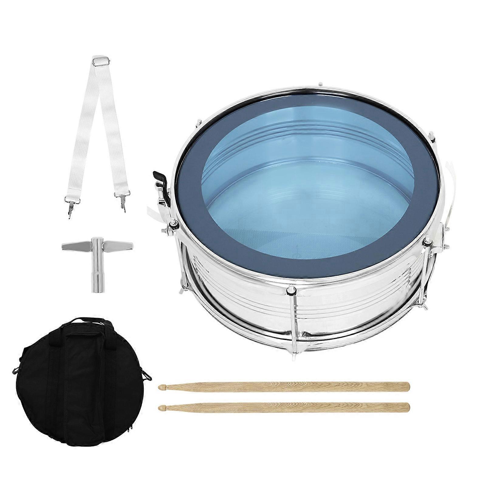 Marchings Snares Drum with Adjust Strap & Drumsticks Performances Drum for Kids Practice & Small Bands Performances Multicolor