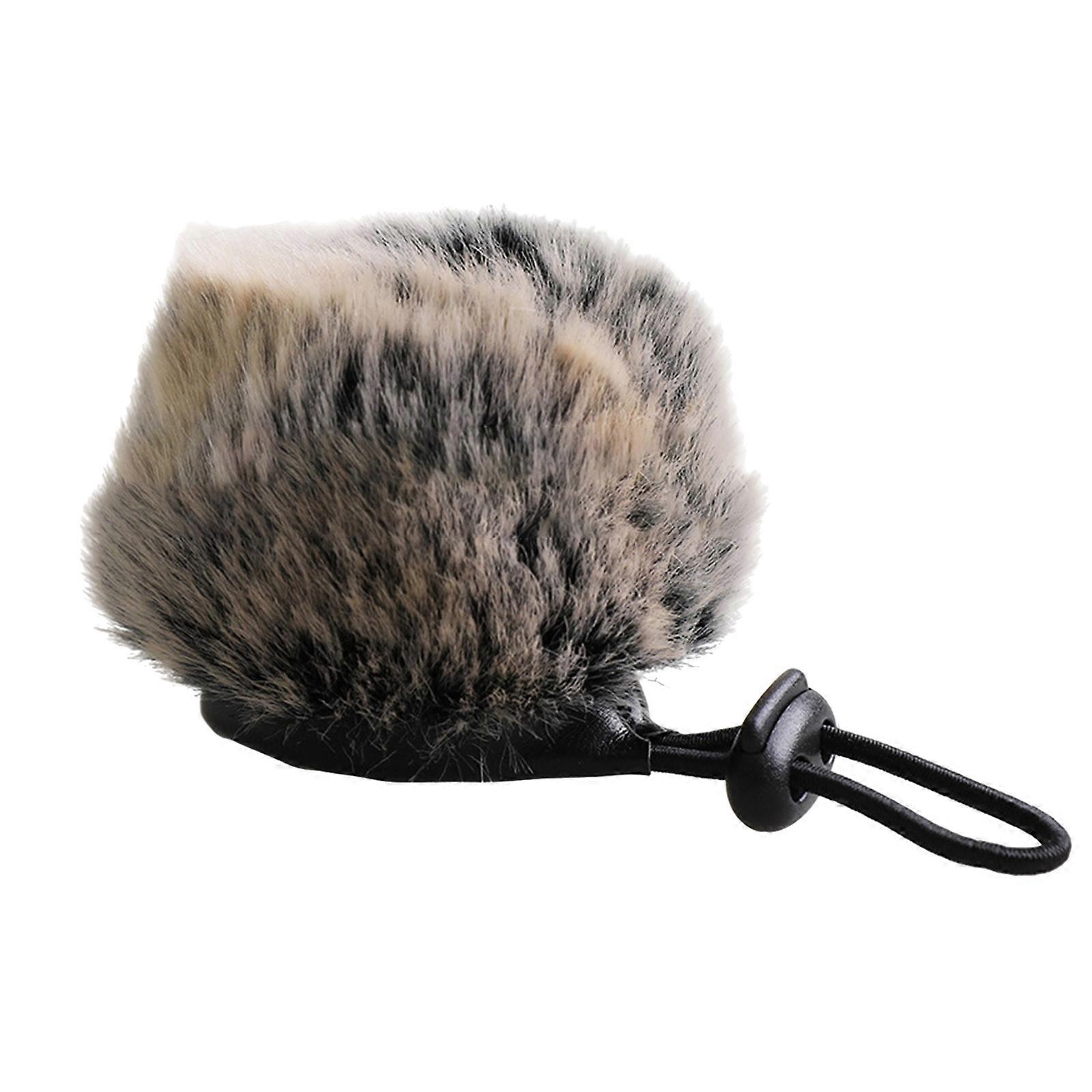 Protetor de vento artificial peludo para microfone ECM XYST1M. Obtenha som nítido e de qualidade. Ideal para vloggers e podcasters. Multicolorido.