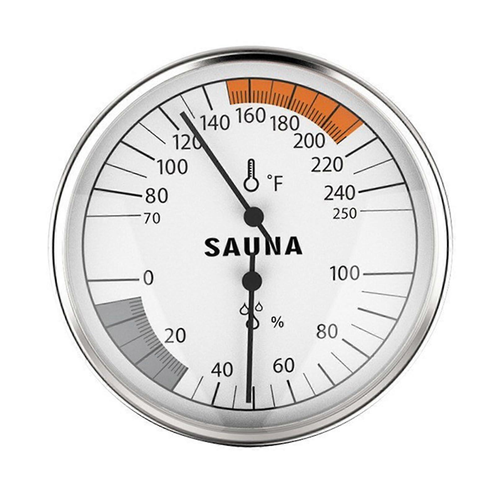 Sauna Thermometer and Hygrometer with Rustproof Alloy Case for Accurate Room Temperature and Humidity