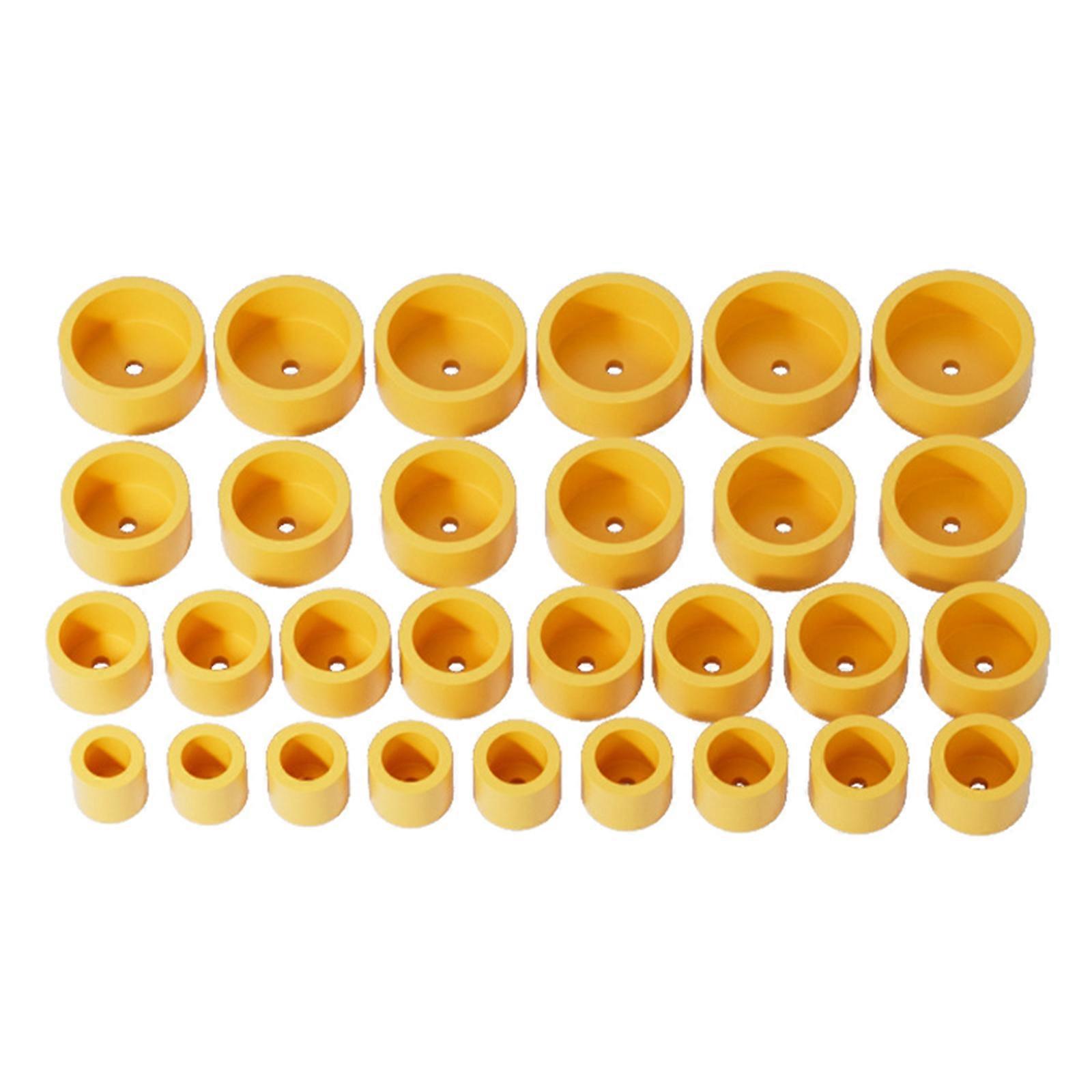 MultiSize Watch Glass Fitting Tool 29pcs Precise POM Press Dies For Watchmakers Hobbyists Watch Maintenance Work Multicolor