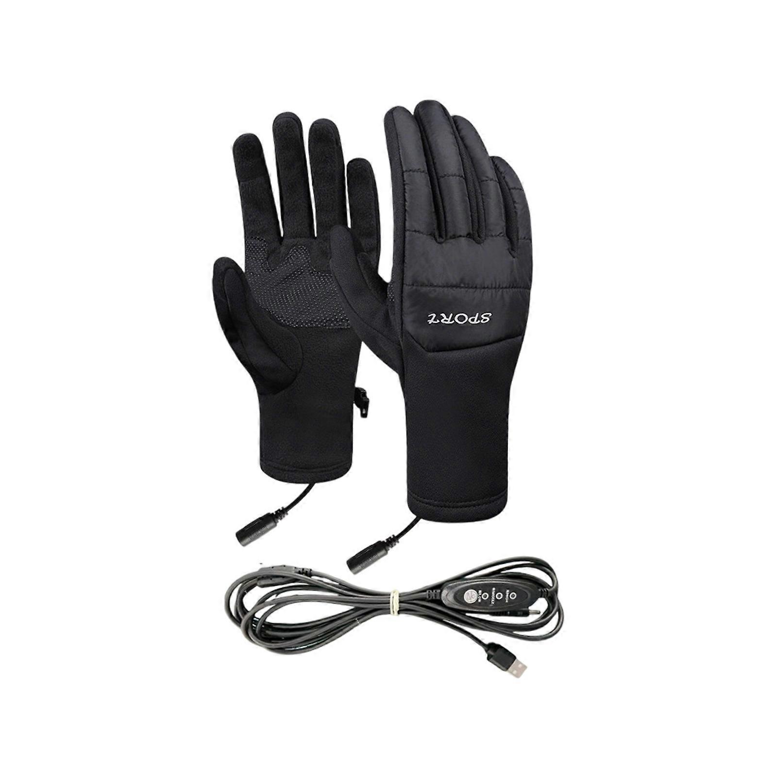 Cold Weather Cycling Gloves With Constructed In USB Heating Component Ventilated Insulated Plan Ergonomic Suitable Outdoor Quests  M