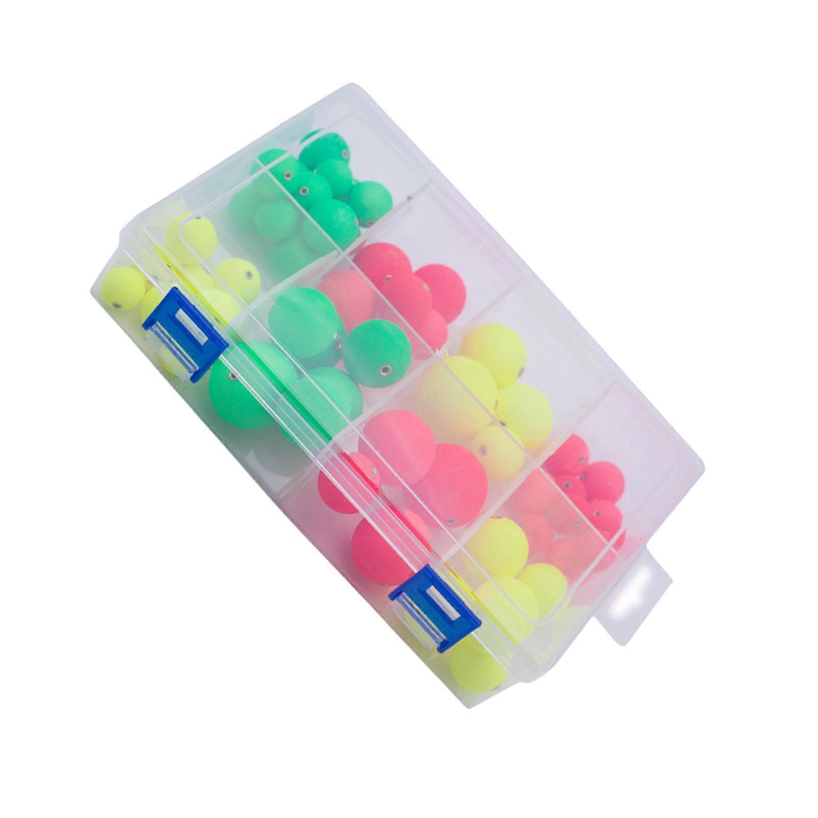 60Pcs/pack Fly Fishing Float Strikes Indicator Round Shape for a Variety of Fishing Environment Fishing Bobber Float Set Multicolor